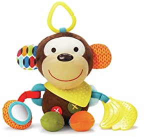 Skip Hop Bandana Buddies Aktivitätsspielzeug, Plüschtier für Babys und Kinder, mehrfarbig, Affe