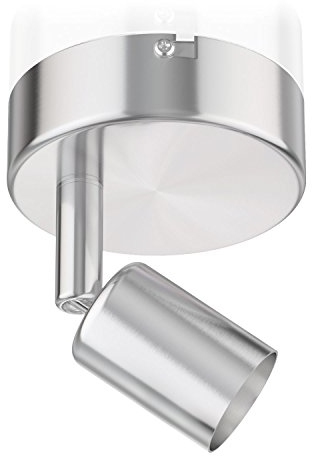 ledscom.de Deckenleuchte/Wandleuchte LUNARA, edelstahl matt, 1x GU10 max. 25W
