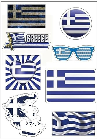 A4-Sticker-Bogen, Motiv: Griechenland, D07, selbstklebend, ideal für Scrapbooking