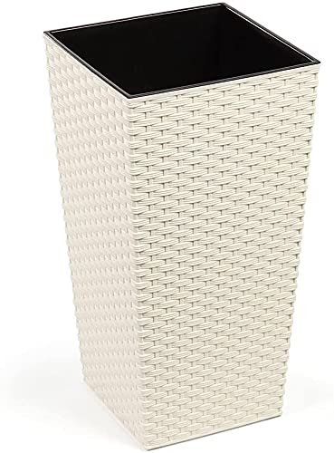 Lamela - Maceta finezja Rattan 30x30x57h cm Grafito