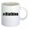 Kaffeetasse #Biathlon Hashtag Raute Keramik Höhe 9,5cm ? 8cm in Weiß