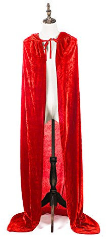 Halloweenkostüm Frauen Männer Cosplay Kap Mantel Kostüm für Rollenspiele (Red, 150cm)
