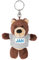 NICI 44676 Schlüsselanhänger Bär mit T-Shirt Jan 10cm, Braun