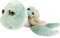Suki Gifts International 14473 Kaspische Mama und Babyschildkröte mit Quietscher, Minty Green Plüschtier, Mama 24 cm, Baby 9 cm
