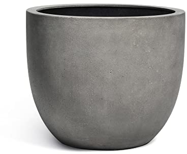 ESCHBACH® Pflanzkübel Egg Pot 60 Beton Grau Rund XL * 55 x 55 x 46 cm * 10 Jahre Garantie