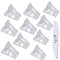 Lenxnmy 10Pcs Transparent Acrylic Nail Clip for Polygel Nail Building, UV LED Builder Clip Clamps Manicure Nail Art Tool DIY Nail Gel Assistant