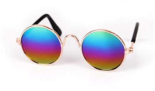 Pet Sonnenbrille Classic Retro Circular Metall Sonnenbrillen Für Cat Chihuahua Oder Kleine Hunde (Mehrfarbig) 1 Pc