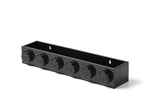 LEGO Book Rack Black - Stylish and Functional Shelf for Bookshelves, Wall Shelves, and Room Decor - Dimensions 480 x 78 x 116 mm, All Ages