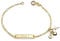 MATERIA Taufgeschenke für Mädchen - 925 Silber Armband personalisiert vergoldet SA-133-Schrifttyp 6