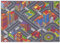 Carpet Studio Teppich Kinderzimmer 95x133cm, Kinderteppich, Spielteppich Straße Jungen & Mädchen, Teppiche für Babyzimmer, Schlafzimmer & Spielzimmer, Antirutsch, 30°C waschbar - Big City