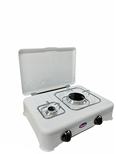Parker Fornello 2 fuochi gas metano da Cucina o Campeggio made in italy - 5325CBm