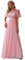 Ever-Pretty Damen Rundhalsausschnitt Kurze Ärmel Pailletten Tüll Elegant Maxi Festliches Kleider Rosa 44