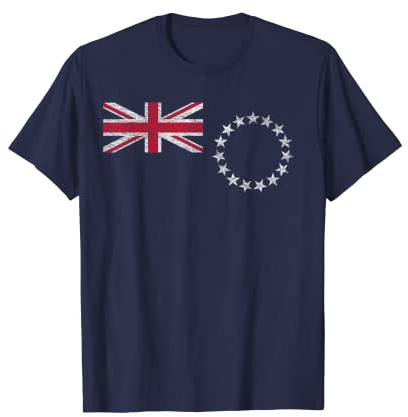 Flagge von Cookinseln, Neuseeland, Union Jack T-Shirt