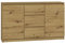 CDF Moderne Kommode 2D3S (2 Türen, 3 Schubladen) | Farbe: Eiche Artisan | Aktenschrank, für kleine Gegenstände | Ideal für Wohnzimmer, Schlafzimmer, Kinderzimmer, Jugendzimmer und Büro | Einlegeböden