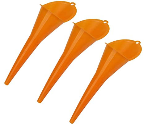 Trichter mit Langem Hals, 3 Stück, 28 Cm, Trichter mit Langem Hals, Mehrzweck für Benzin, Öl, Wasser, Schmiermittel, Flüssigkeiten, Autos, Lastwagen, Motorräder