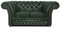 Chesterfield Bank Winfield Basic Luxus Leder | 2-Sitzer | 2 bis 4 Wochen Lieferzeit (Cloudy Grün)