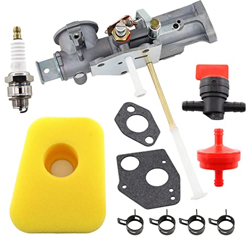 MCHNIC Vergaser 299437 297599 mit Dichtung Benzinfilter Luftfilter für Briggs & Stratton 130201 130202 130207 130212 130231 130232 130251 130252 130292 130297 131231 131232 135200 130200 Motoren