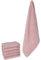 Asciugamani Set 6 Pz, Pacco Asciugamani Bagno Set 6 Asciugamani Bagno Spugna Viso o ospite Sofia - Rosa Antico, 40x60 cm.