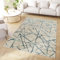 TAPISO Crystal Teppich Kurzflor Glänzend Blau Beige Geometrisch Linien Abstrakt 3D Effekt Wohnzimmer Schlafzimmer Modern Design ÖKO-TEX 120 x 170 cm