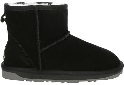 EVERAU Klassische Mini-Stiefel für Damen - Emu, Schwarz, EU 38 Weiblich