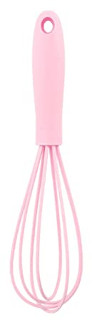 Fouet de cuisine en silicone anti-rayures, batteur à œufs, rose, 17 x 4 x 4 cm
