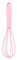 Fouet de cuisine en silicone anti-rayures, batteur à œufs, rose, 17 x 4 x 4 cm