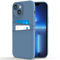 COBATREE Wallet Case for iPhone 14,Silicone Case with 2 Card Holder Slim Flexible TPU Shockproof Protective Phone Cover with 2 Card Slot Wallet Case for iPhone 14 6.1 inch-Dark Blue