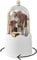 White Makeup Brush Holder 360° - Rotating High Capacity Acrylic Make Up Brush Organiser Cup with Dustproof Lid 24cm 7201