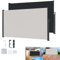 YRHome Markise Seitenmarkise Wandmarkise Ausziehbar Sichtschutz Sonnenschutz Windschutz für Garten Balkon Seitenrollo Seitenwandmarkise Markisenstoff 180 x 300 cm- Grau