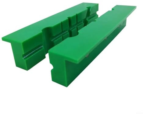 Drhomeam 1 par de almohadillas de mordaza de tornillo de banco de 4, 5 y 6 pulgadas, protectores magnéticos con diseño de múltiples ranuras, mandíbulas suaves para cubiertas de mandíbula de banco para