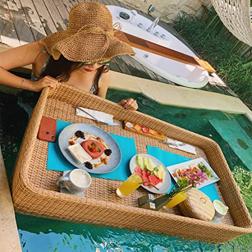 GYQSSD Floating Drink Holder, Luxury Floating Serving Tray Table, Swimming Pool Floating Beverage Bar for Beach Party or Hot Tub Float Loung-Versatile,Apricot