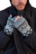 Pachamama Men Wool Hand Wrist Warmers Fleece Lined Handknitted Fairisle One-Size Handmade Thumbhole Thermal Extra Warm Fair Trade (Charcoal, One Size)