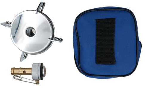 POFET Camping Gas, Stove Portable Single Burner, 2800W Mini Pocket One-Piece Gas Burner Backpacking Cooking Folding Stove Camping Cookware