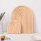 2er Set Boho-Holzbrett Deko Regenbogen, Holz Dekoratives aus Kiefer für Wandregal Fotoregal, Tischdeko, Dresser Deko, Zimmer Deko