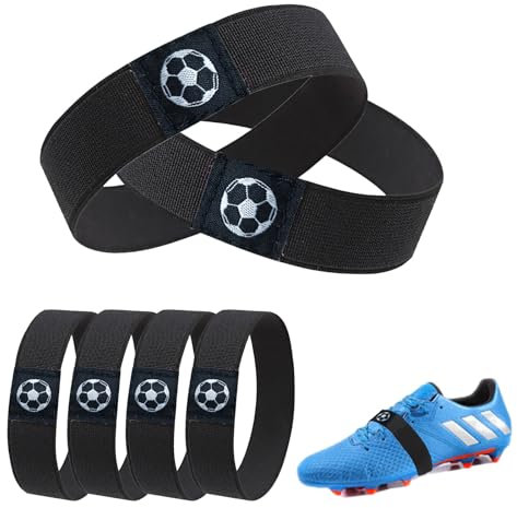 NICEIN 6 Stück Schnürsenkel Fixierband - Schnürsenkel Fixierband Fussball - Verhindern Dass die Fußballschuhe Sich Lösen - Triathlon Schnürsenkelhalter Geeignet für Sportschuhe Freizeitschuhe (L-26cm)
