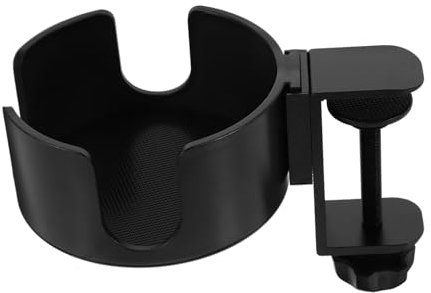 Cabilock Portavasos De Escritorio Portabotellas De Mesa Portavasos De Baño Portavasos Multiusos Clip En Portavasos Soporte De Clip para Taza Lateral De Mesa Clip De Vaso De Agua Abs Black