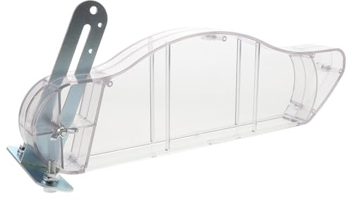 TOBBOMEY Transparente Schutzhaube Für Tischkreissägen 13.40X5.50X3.90 Zoll Staubschutzabdeckung Aus Kunststoff Mit Sicherem Sägestaub Auffangschutz Und Optimierter Sicht Für Holzbearbeitung