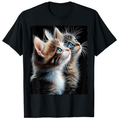 Süße magische Katze Kätzchen Kitten Fantasy Kunst T-Shirt