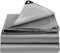 EEATUZTL Telo Impermeabile Esterno 3x4m, Telone Occhiellato Impermeabile in Polietilene, Telone Impermeabile per Esterno, Giardino, Gazebo, Campeggio, Piscina, Auto, Barche, Legno (Argento)