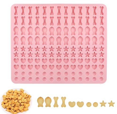 Weenwill Tapis de Cuisson Chien Biscuit Moule,Tapis de Cuisson Réutilisable pour Biscuits,Moule de Cuissons en Silicone pour Friandisespour Chien Parfaits pour Les Collations pour Animaux de Compagnie