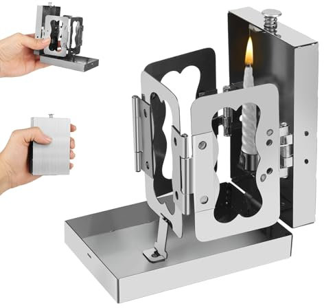 Faltbare Taschen-Kerzenlaterne, Kompakte Faltbare Kerzenlaterne, Tragbare Outdoor-Laterne für Camping, Wandern und Reisen, Dekorativer Kerzenhalter für jedes Abenteuer