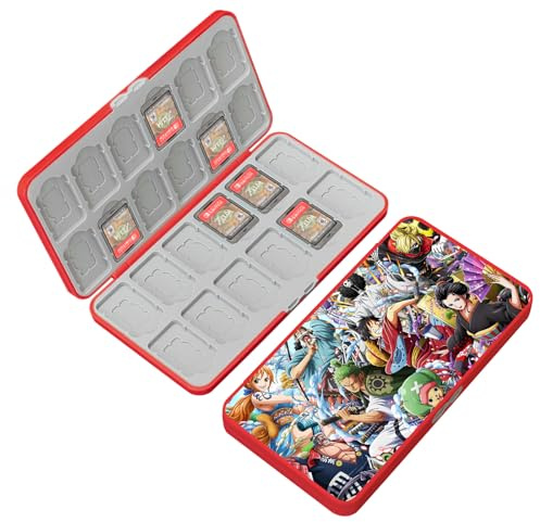 BAYINBROOK Switch Game Card Holder with Magnetic Lock – 24 Game Cartridge & 24 MicroSD Card Slots – Shockproof Silicone Lining – Portable Travel Storage Case Compatible with Nintendo Switch (A04)