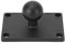 Topyond 1in Ball Mount Base for RAM B Size AMPS, Marine Grade 6061 T6 Aluminum Alloy Universal Mount, Anti Slip Rubber and CNC Anodized for Boats Trucks Off Road