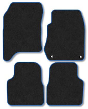 Peugeot 2008 (2023+) [Mild Hybrid] Carpet Car Mats | Blue Edge Trim Tailored Fit Floor Mats Full Coverage Protection Accessories Easy Clean Anti Slip Made in the UK