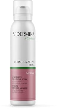 Vidermina Clx-attiva Mousse Intima pH 5.5 – 150 ml – Igienizzante e Protettiva – Con Complesso Antimicrobico Vegetale – Indicata in Caso di Eccesso di Flora Microbica – Testata anche in Gravidanza