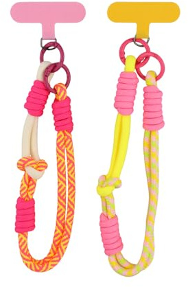 Culinavog Lot de 2 cordons colorés pour téléphone portable, Lanière | Bracelet lanière de poignet pour Coque De Téléphone, cordon universel anti-perte support mobile pour les femmes, les hommes