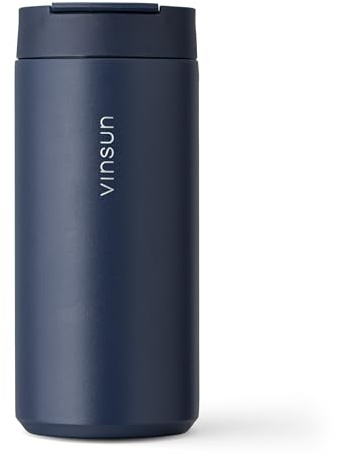 Vinsun Taza Térmica 350ml - Acero Inox, A Prueba de Fugas, Doble Pared | Vaso Termo para Bebidas Calientes y Frías - Termo Vaso para Cafe para Llevar
