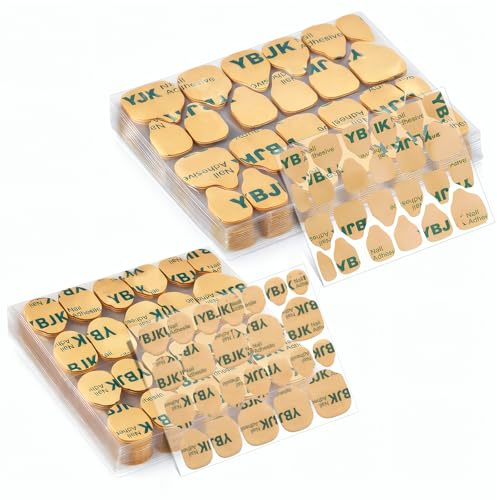JJUNW 1200 Pcs Nail Sticky Tabs For Press Ons, Waterproof Breathable Double-Sided Nail Adhesives Nails Glue, 12 Sizes Transparent Sticky Tabs For Daily Use