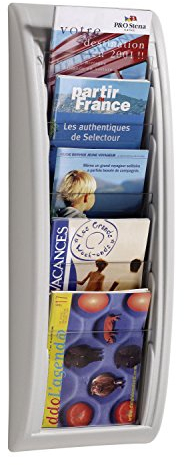 Wandhalterung 5 Fächer A5 Grau