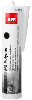APP MS Polymer Mastic pour carrosserie à pulvériser | Mastic polymère pour joints d'étanchéité et calfeutrement pour carrosserie, camping-car et caravanes démontable | Noir | 290 ml